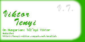 viktor tenyi business card